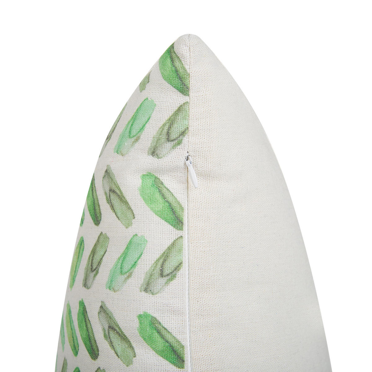 DEKOKISSEN 2er-Set Grün 45/45 cm Prunus - Grün, Textil (45/45cm) - Beliani