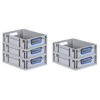 EUROBOX 5x Nextgen Color 12x30x40cm 11 Liter Griffe Blau Offen - Blau, Kunststoff (30/12/40cm) - PROREGAL