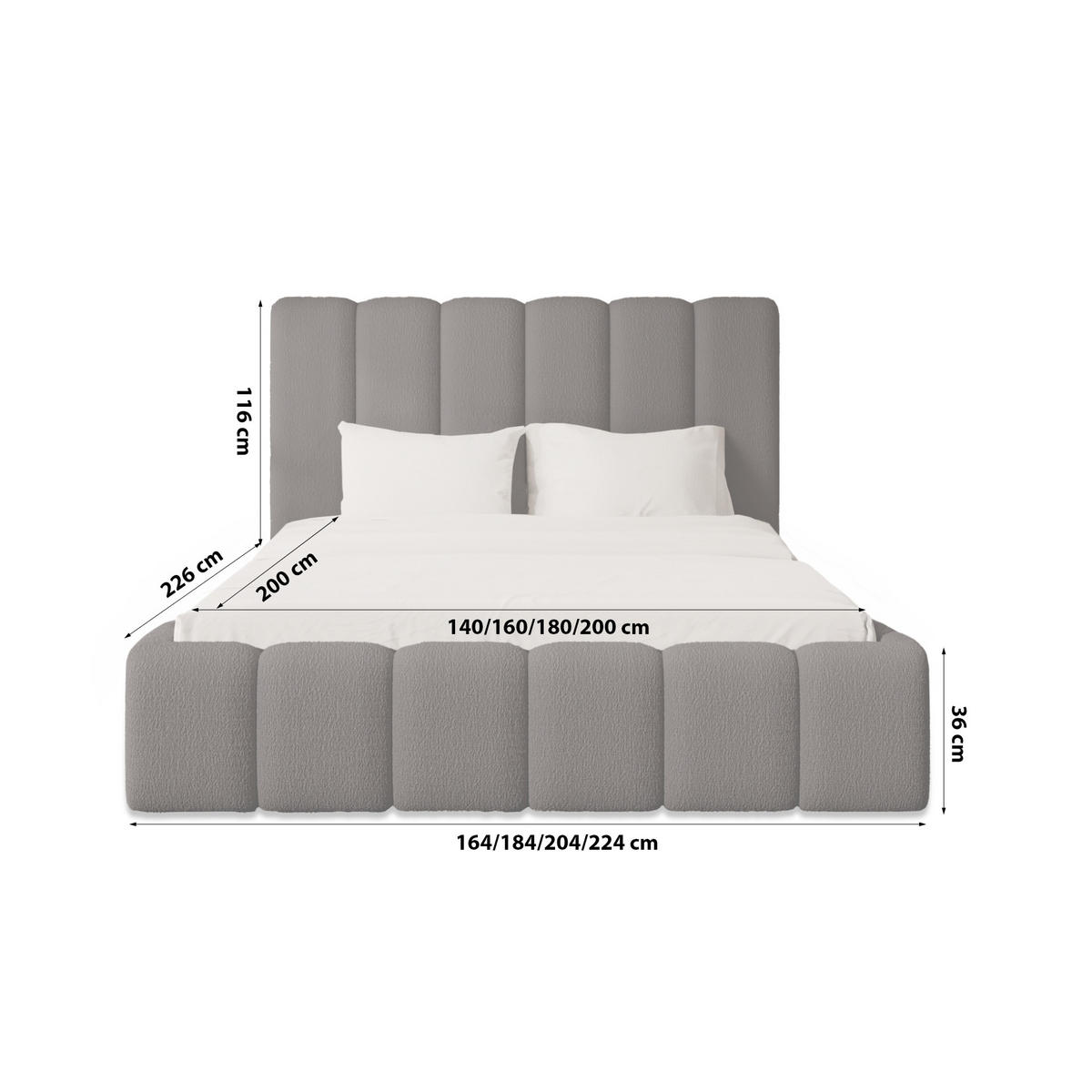 POLSTERBETT mit Bettkasten Calden 160x200 cm, Dunkelbraun - Dunkelbraun, Textil (160/200cm) - Fedve