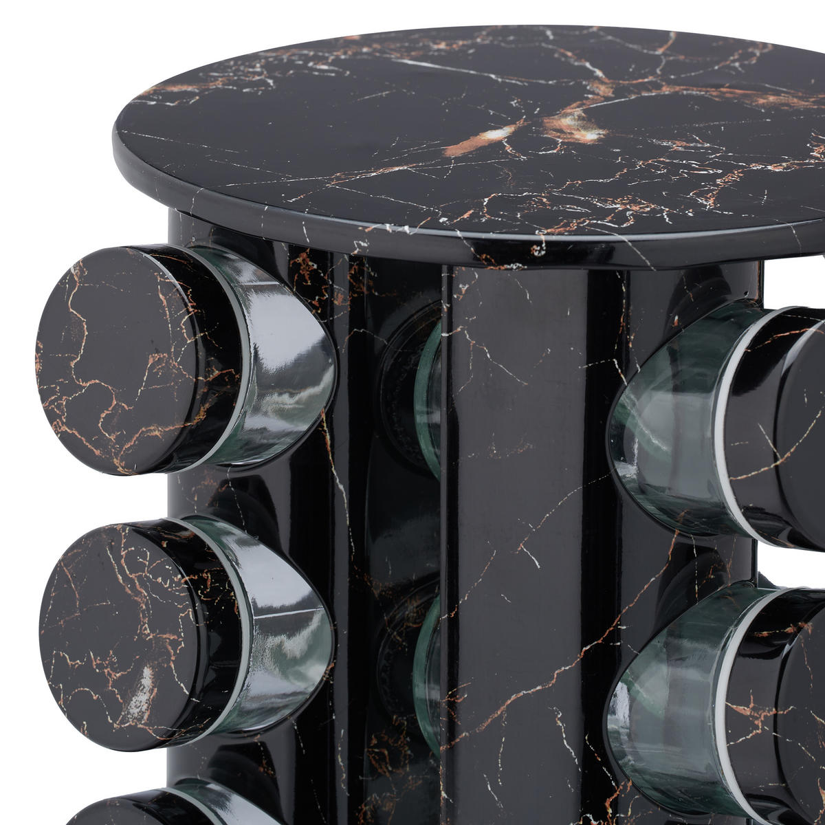 21 tlg. Gewürzkarussell - Multicolor, Glas/Kunststoff (19.5/33.5/19.5cm) - Relaxdays