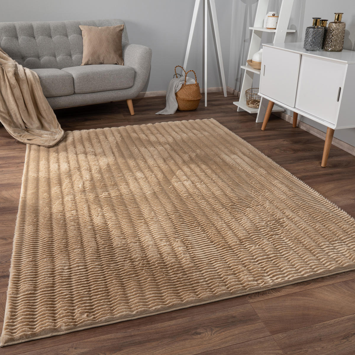 HOCHFLORTEPPICH 200/280 cm Arnheim 743 - Beige, Textil (200/280cm) - Paco Home