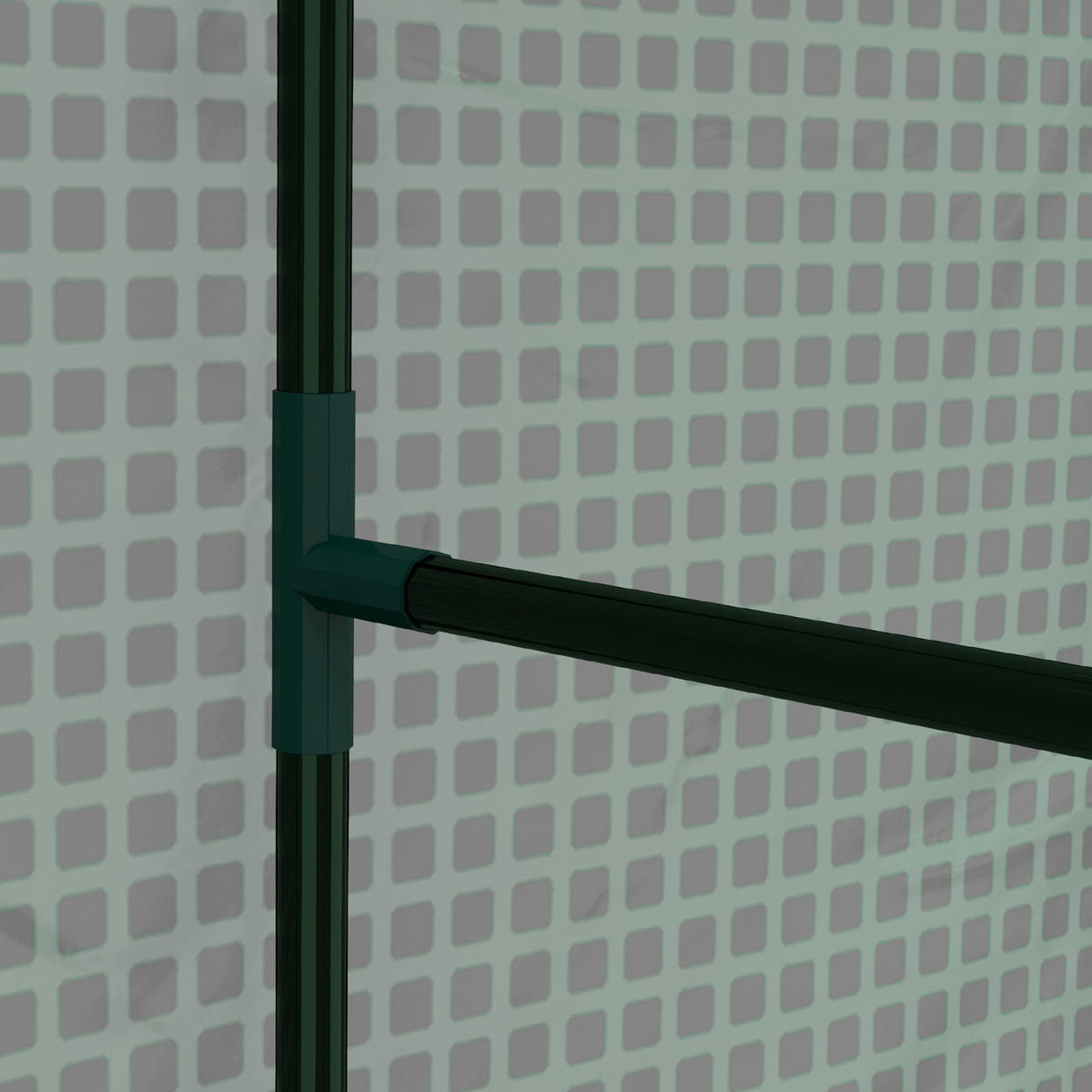 GEWÄCHSHAUS DE-05810 Frühbeet mit aufrollbarer Tür, wetterbeständig 100/80/150 cm Grün - Grün, Kunststoff/Metall (80/150/100cm) - ComfortXL