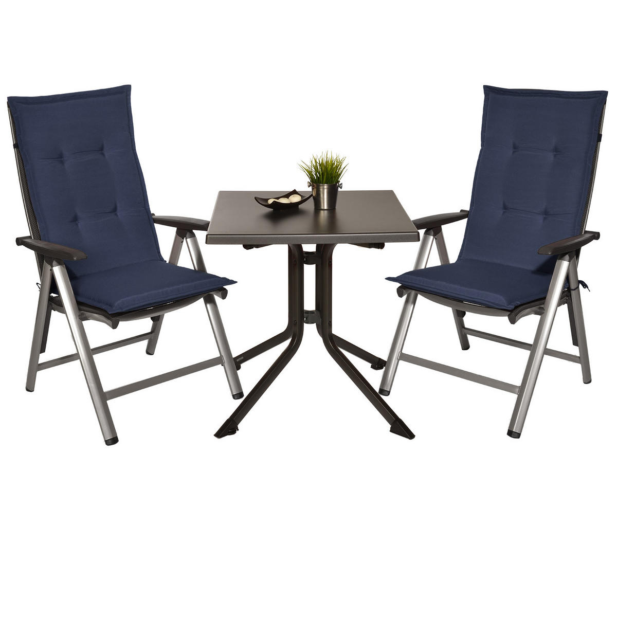 HOCHLEHNERAUFLAGE Loft HL 120/50/6 Dunkelblau 4tlg - Dunkelblau, Textil (50/6/120cm) - Beautissu 