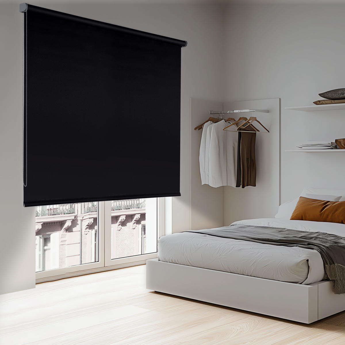 VERDUNKELUNGSROLLO Schwarz 140x250 cm - Schwarz, Kunststoff (140/250cm) - STORESDECO