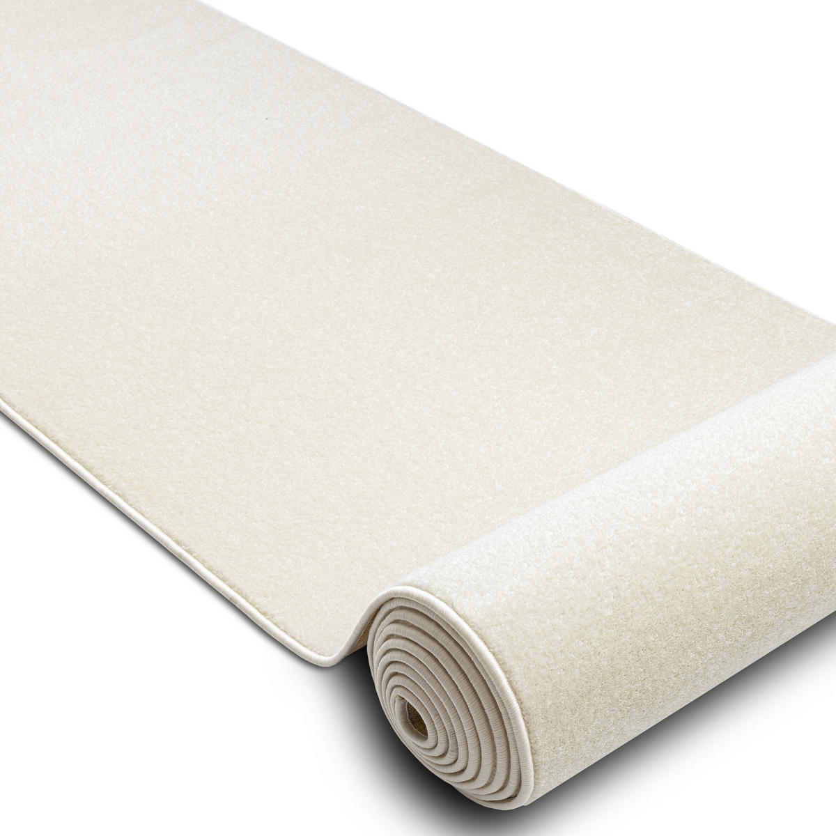 LÄUFER KARMEL Glatt, 60/330 cm - Weiß, Textil (60/330cm) - rugsX