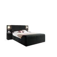 BOXBETT Marten überlänge Set.4 - Schwarz, Holzwerkstoff/Textil (120/220cm) - Fun Möbel