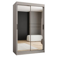 ŠATNÍ skříň s posuvnými dveřmi 200/120/62 2dveřová - černá/kašmírová, dřevo/plast (120/200/62cm)