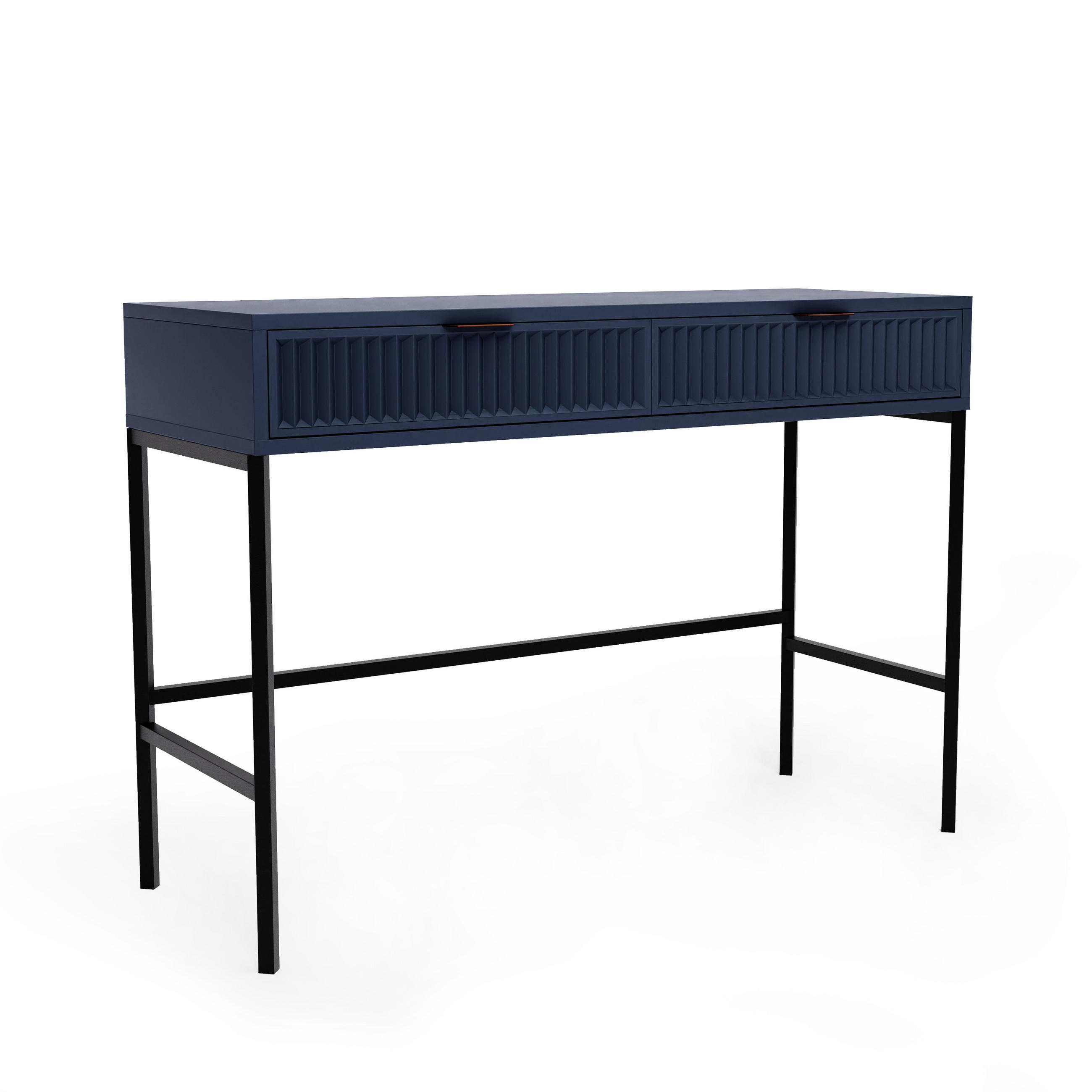 KONSOLENTISCH mit Schubladen, Blau - Blau, Holzwerkstoff (110/41/78cm) - Idohome