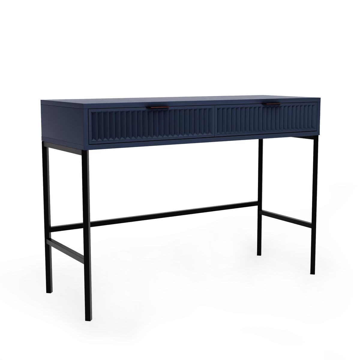 KONSOLENTISCH mit Schubladen, Blau - Blau, Holzwerkstoff (110/41/78cm) - Idohome