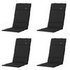 GARTENSTUHLKISSEN Rippe 125/50 cm 4er-Set - Schwarz, Textil (50/3/125cm) - Madison