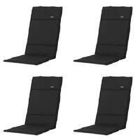 GARTENSTUHLKISSEN Rippe 125/50 cm 4er-Set - Schwarz, Textil (50/3/125cm) - Madison