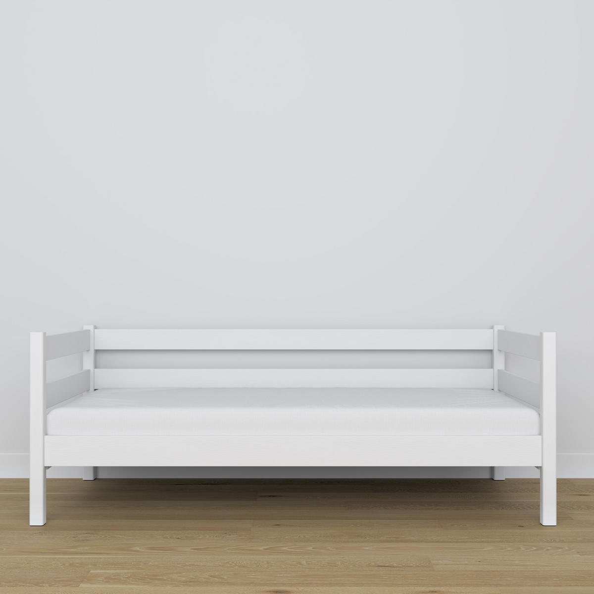 TAGESBETT Weiß 100/190 - Weiß, Naturmaterialien/Holz (100/190cm) - N-Wood