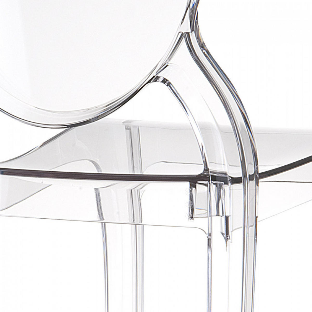 STUHL transparent 43x90x52cm - Transparent, Kunststoff (43/90/52cm) - AlterEgo