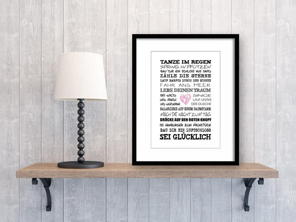 POSTER DIN A4 21x29,7 cm Sprüche Motivation Glück - Weiß, Papier (21/29.7/2cm) - artissimo