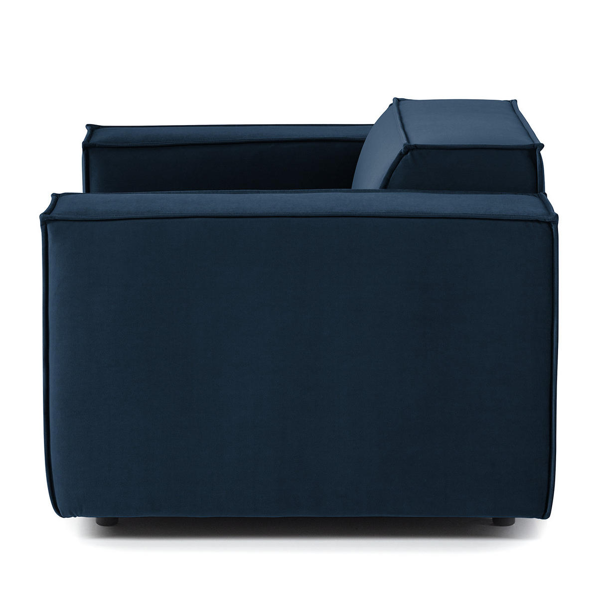 SESSEL - Schwarz/Dunkelblau, Kunststoff/Textil (120/70/96cm) - home24