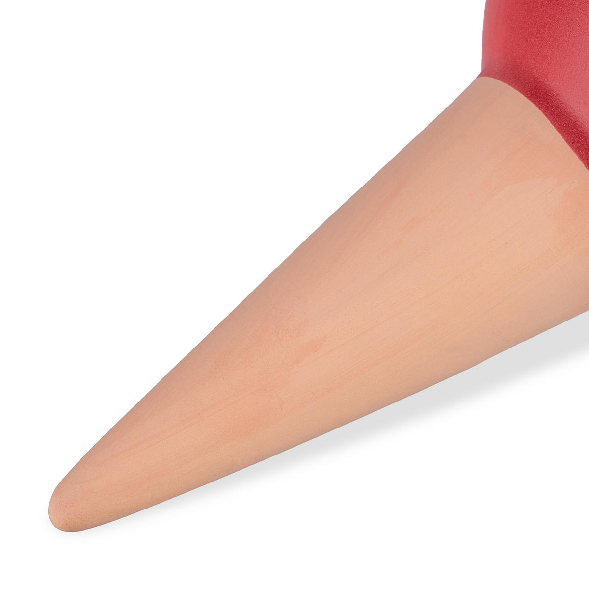 4XTONKEGEL - Hellbraun/Rot, Keramik (9/18/9cm) - Relaxdays
