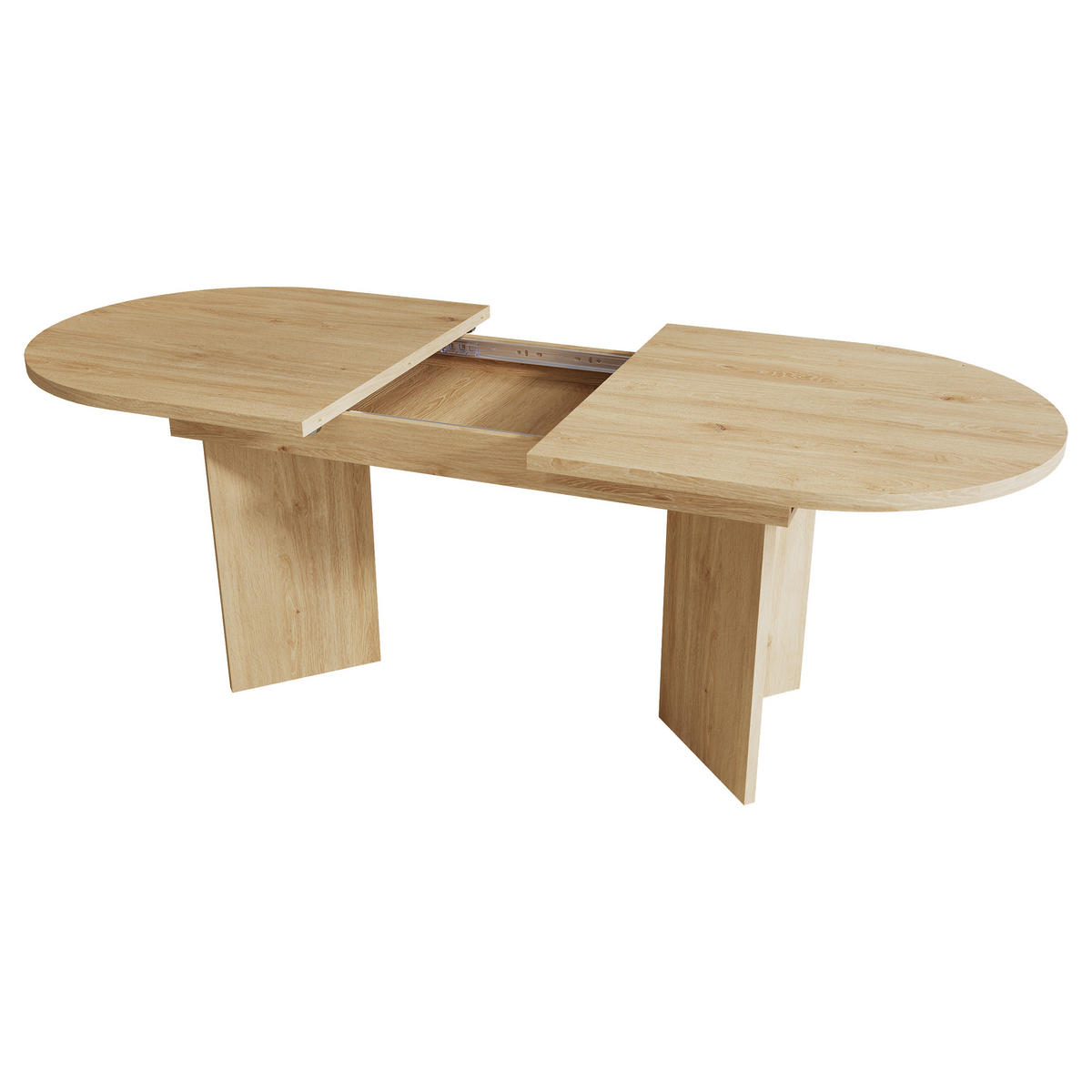 AUSZIEHTISCH Eichefarben 120-160/80/75 cm - Eichefarben, Holz (80/160/75.5cm) - PANGIVO