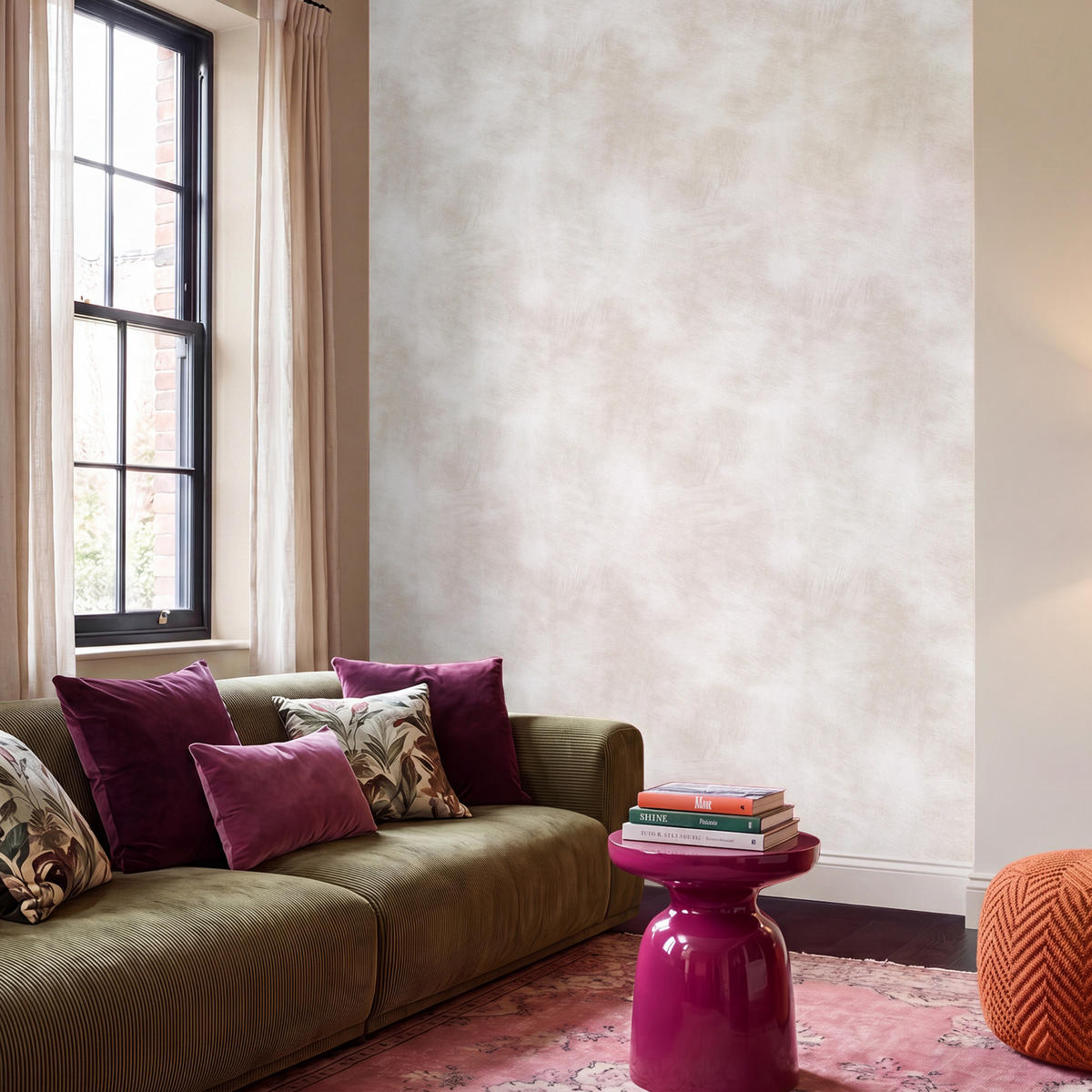 TAPETE - Dezent - Textur - Beige - 200x280 cm - Creme, Papier (200/280cm) - OnlyWow