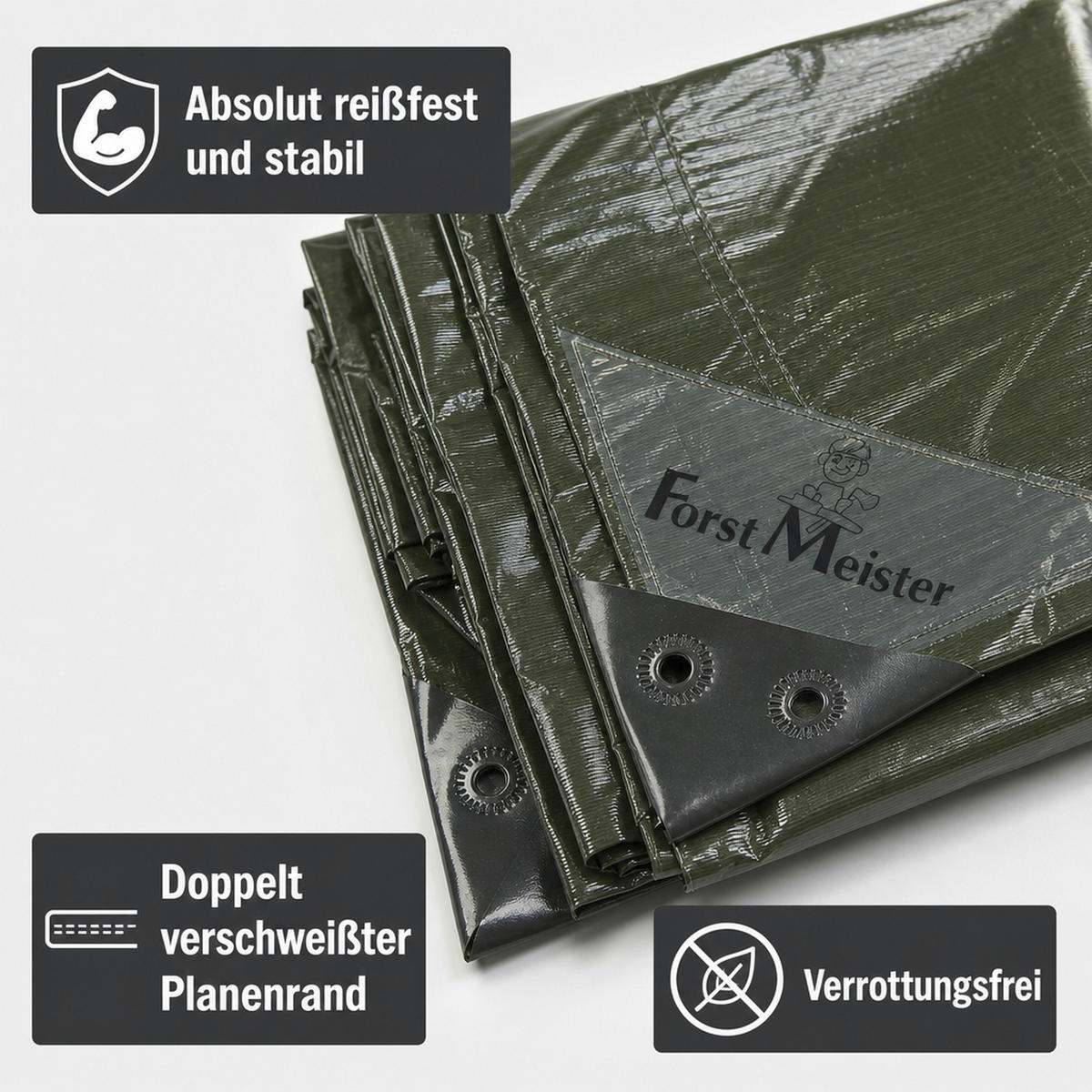 ABDECKPLANE - Grün, Kunststoff (400/300/1cm) - Westfalia