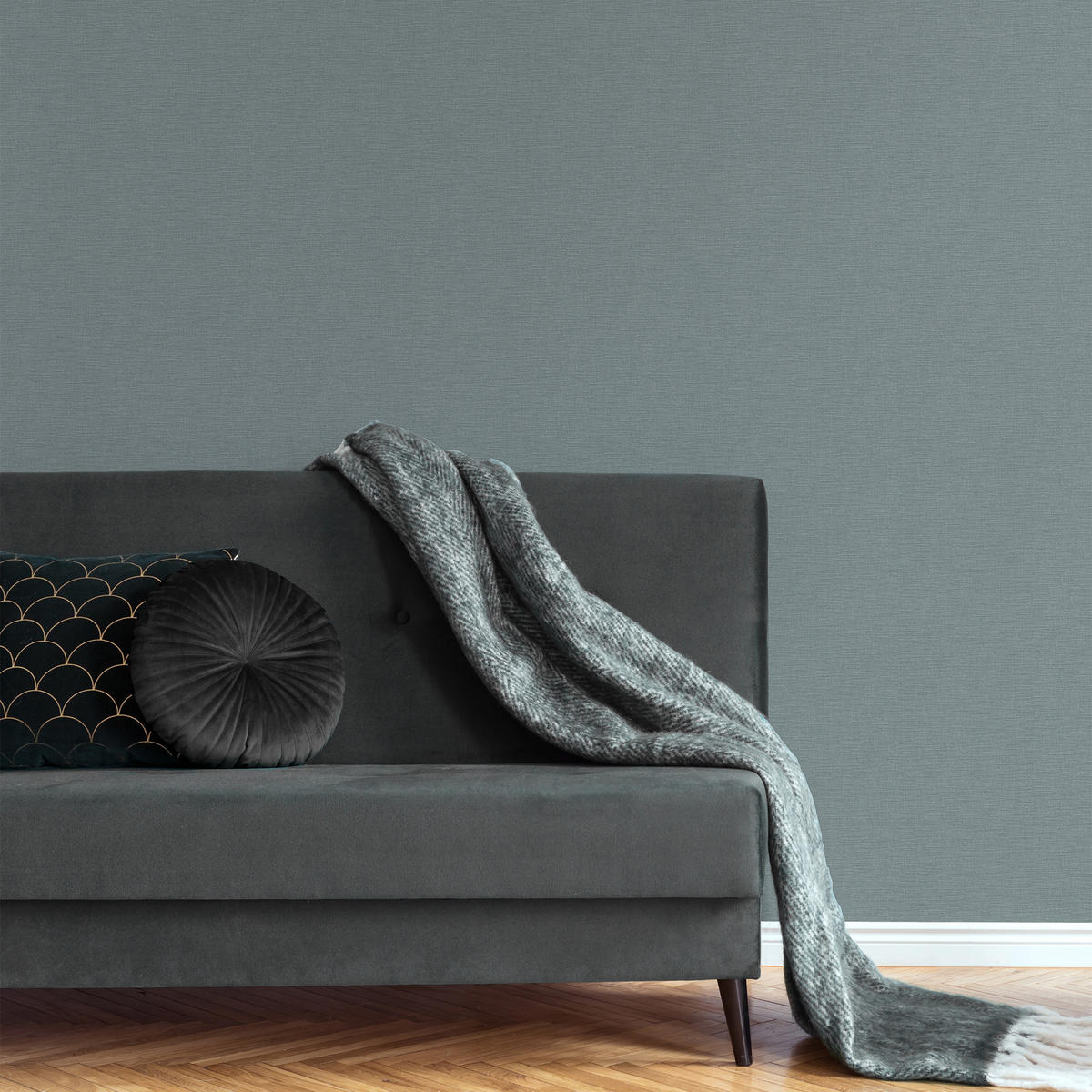 VLIESTAPETE Extra Breit - Garn Flüstern 10mx104cm - Blau/Grün, Papier/Kunststoff (104/1000cm) - Superfresco Easy