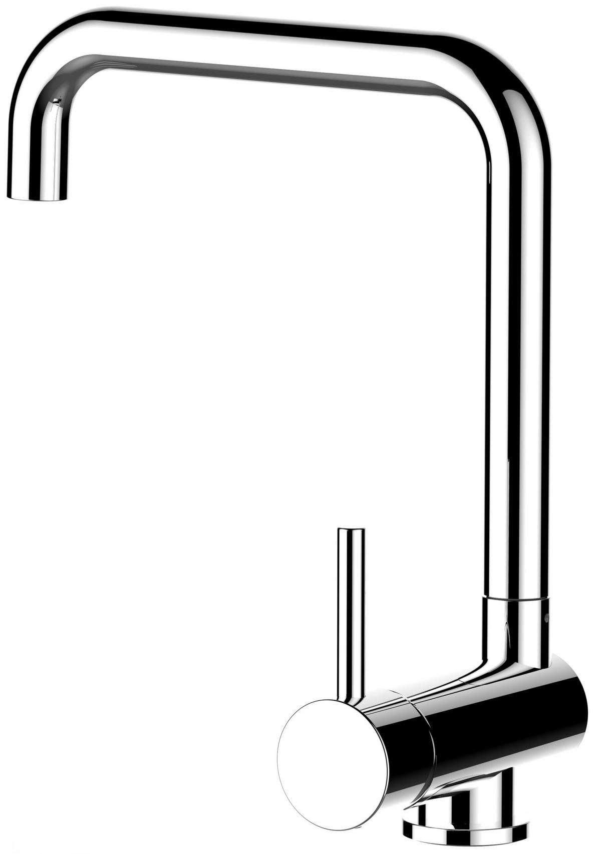 VORFENSTER-KÜCHENARMATUR, Umklappbar 6 CM, Verchromt, 360° schwenkbar - Chromfarben, Metall (19.5/31.3/19.5cm) - VIZIO