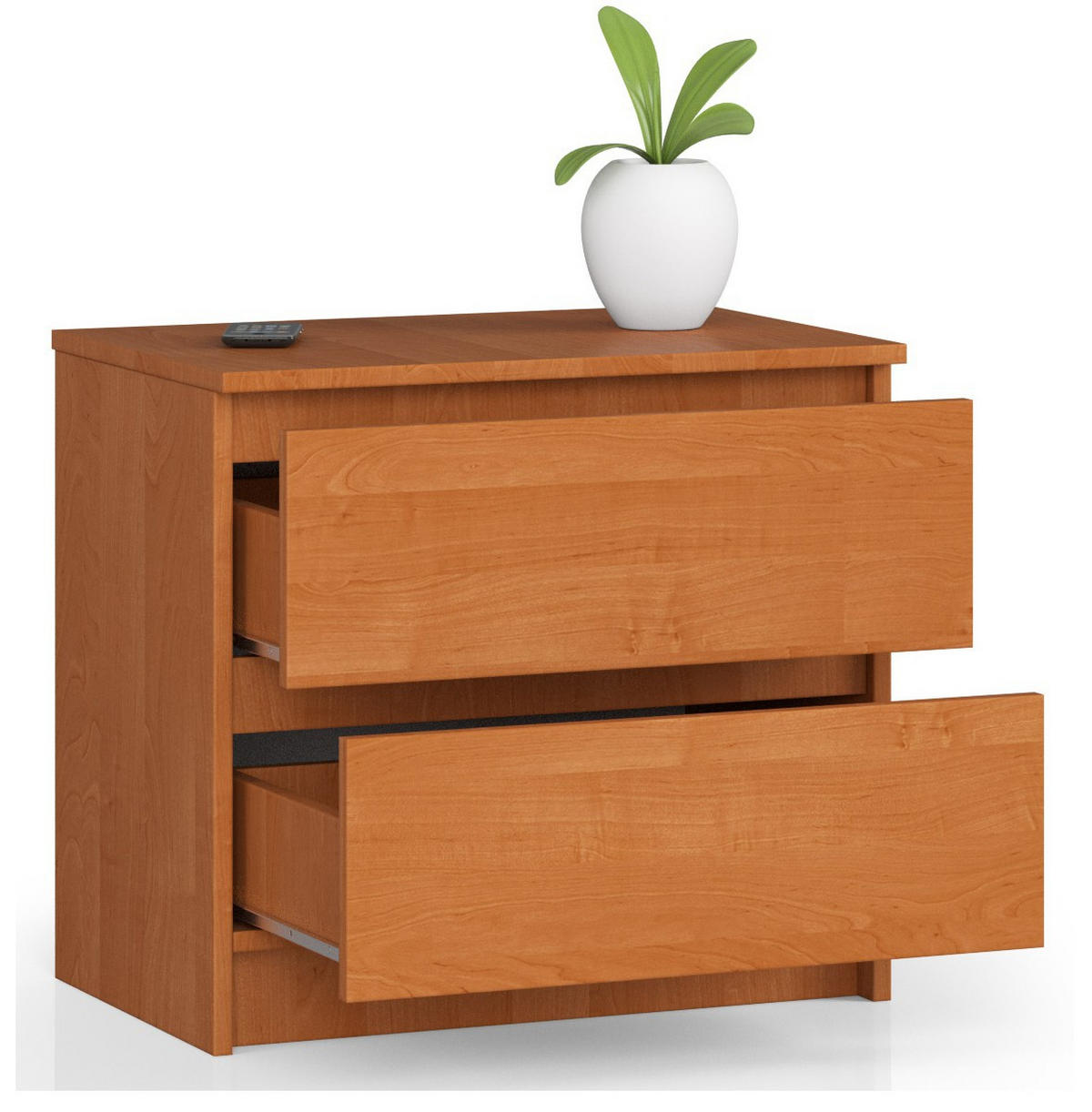 NACHTSCHRANK Erlefarben 60x40x55 cm - Erlefarben/Weiß, Holzwerkstoff (60/55/40cm) - Akord