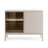 SIDEBOARD Tosena Greige mit LED 104 cm - Kaschmir/Goldfarben, Holzwerkstoff/Metall (104/83/39cm) - Selsey