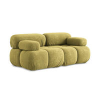 2-SITZER-SOFA Chenille Stoff Grün - Limette/Schwarz, Kunststoff/Textil (190/70/96cm) - LaMiaSofa