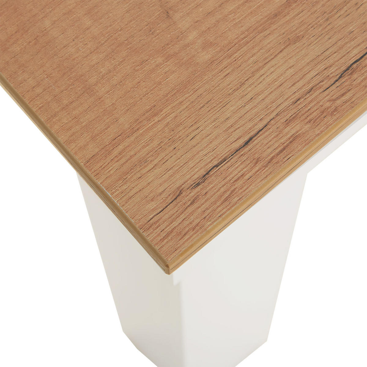 ESSTISCH in Holzwerkstoff 90/60/73 cm - Weiß/Naturfarben, Holzwerkstoff (60/90/73cm) - Homestyle4u
