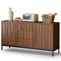 SIDEBOARD 150 cm mit 3 Schubladen und Eiche-Dekor, Dunkelbraun - Naturfarben, Holzwerkstoff (150/80/40cm)