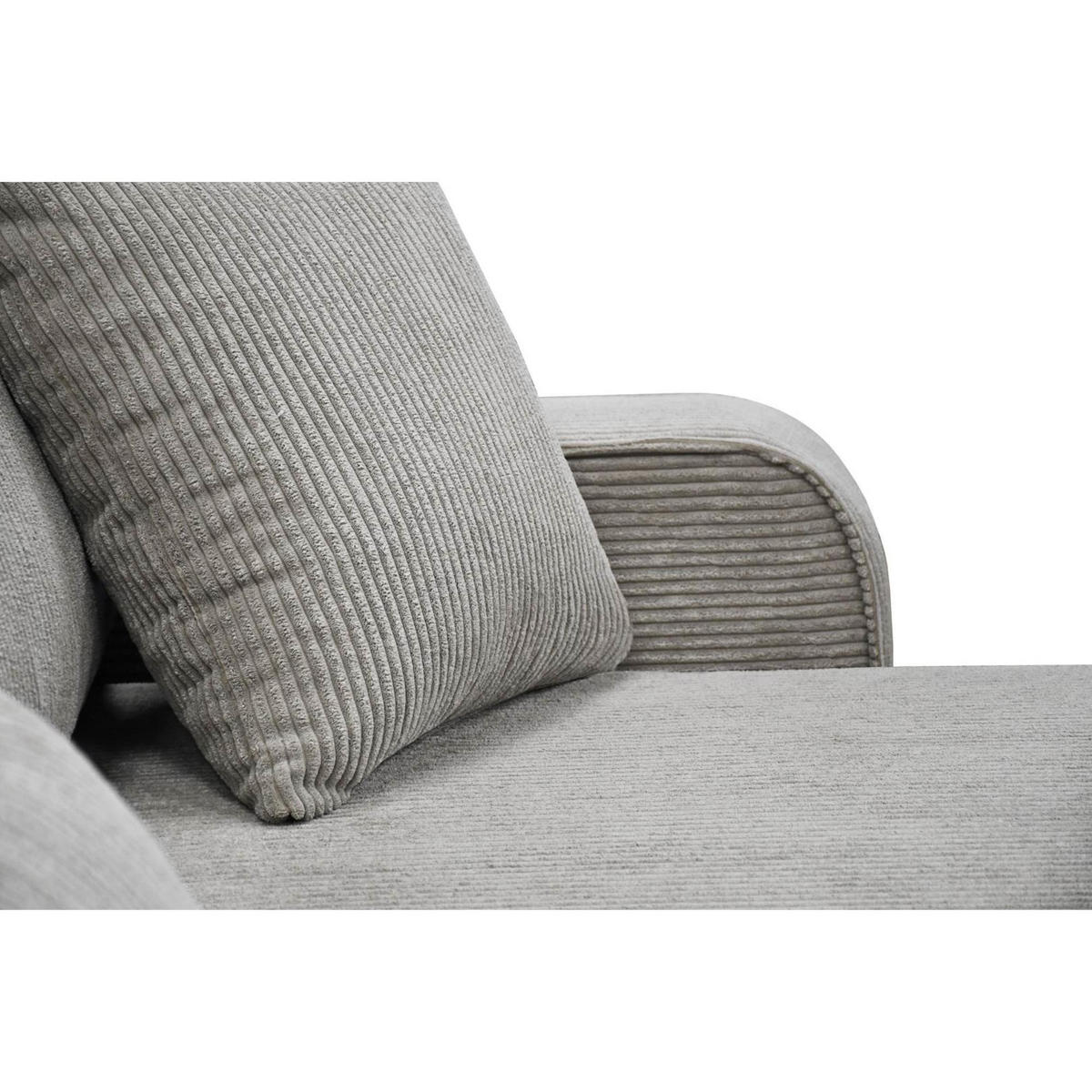 ECKSCHLAFSOFA Primo L beige - Beige/Schwarz, Textil (290/185cm) - Beautysofa