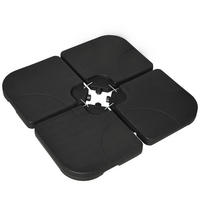 SONNENSCHIRMGEWICHT 4er Set 78 kg schwarz - Schwarz, Kunststoff (104/104cm) - LEBENLANG