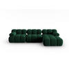 MODULARES-ECKSOFA rechts Bellis aus Samt flaschengrün 4 Sitzplätze - Grün, Textil (122/285cm) - Micadoni