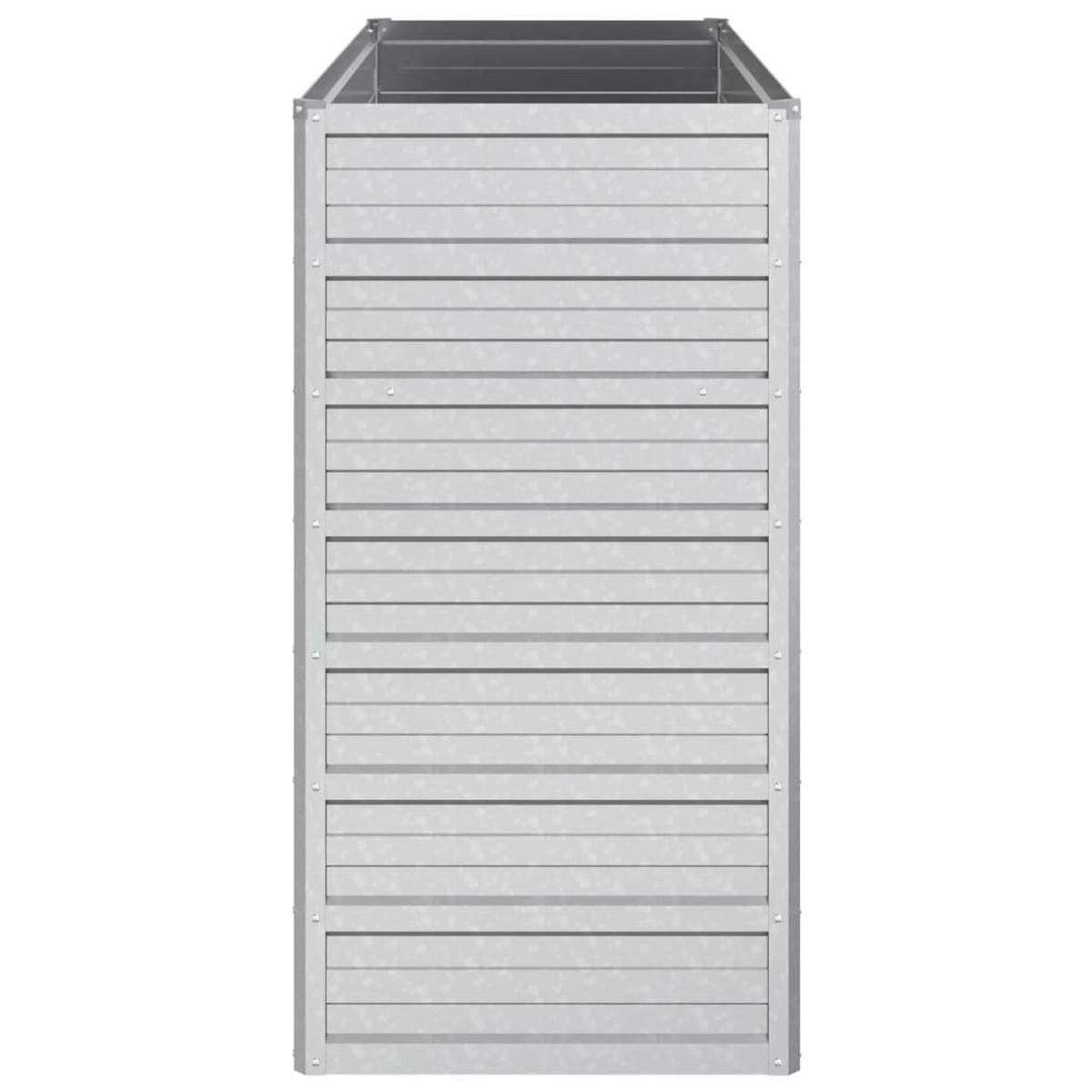 HOCHBEET für Garten OSKAR Silber 100x40x77 cm Metall - Silberfarben, Metall (100/77/40cm) - DELUKE