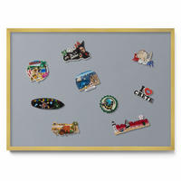 MAGNETTAFEL 70x50 cm Goldener Rahmen Grau - Graubraun, Metall (70/50/0.4cm) - TULUP