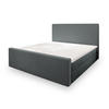 BOXBETT ALORIA 140x200 cm mit Matratze und Topper - Grau - Grau, Holz (140/200cm) - MASSENO