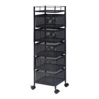 ROLLWAGEN Sunndal - Schwarz, Metall (27/94.5/27cm) - [en.casa]
