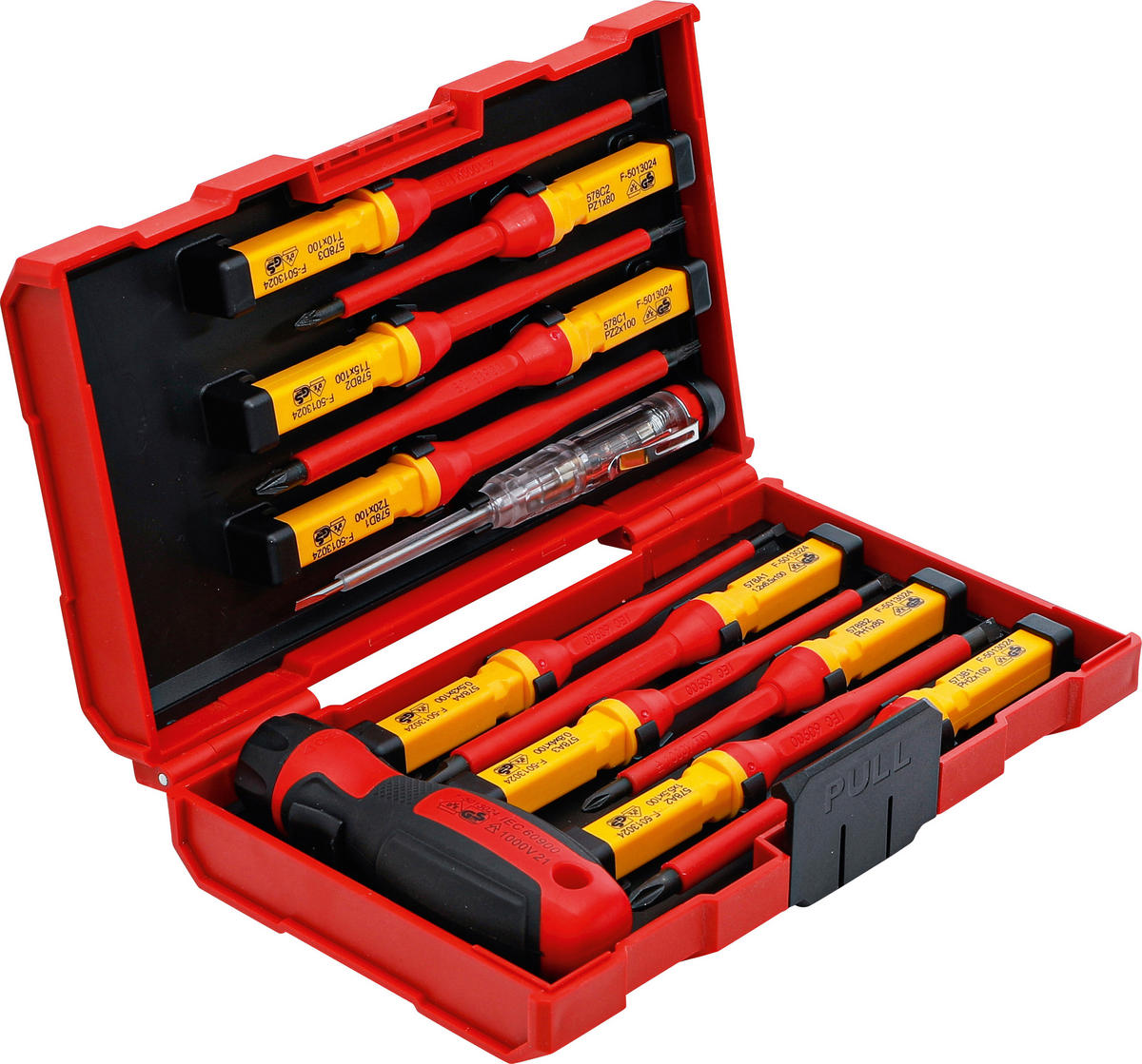 VDE-SCHRAUBENDREHER-SATZ | MIT WECHSELKLINGEN | 13-TLG. - Multicolor, Kunststoff/Metall (1/1cm) - BGS technic