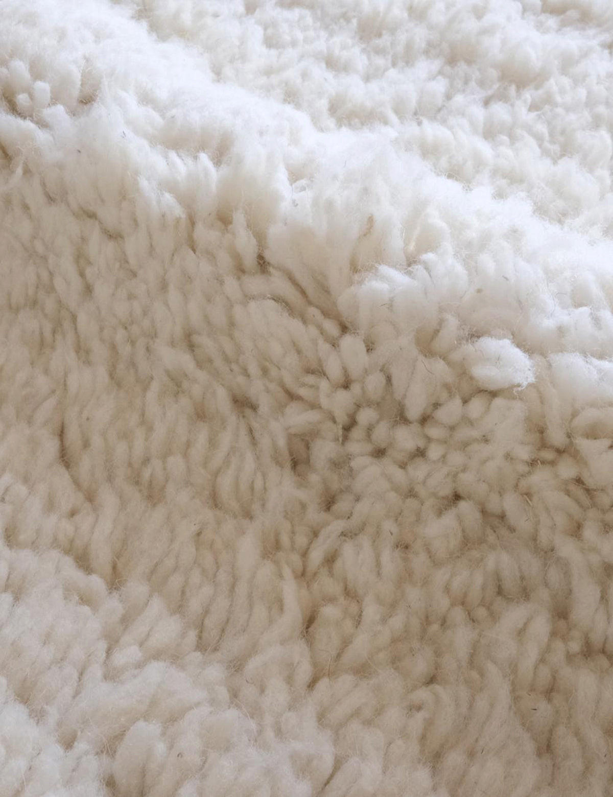 BERBERTEPPICH schlicht für modernes Interieur 250x 300 cm - Weiß, Naturmaterialien (250/300cm) - AFK Living