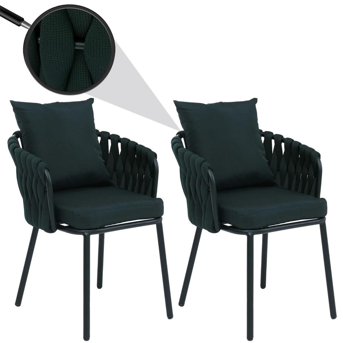 JEDÁLENSKÁ stolička Zelená - zelená, kov (56/71/57cm) - MCW