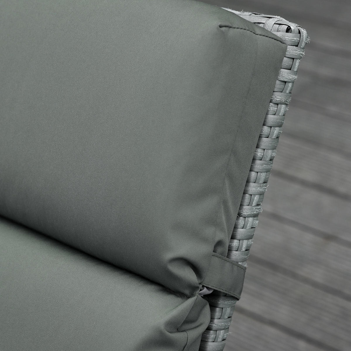 LOUNGEKISSEN DE-17696 2er-Set mit Befestigungsbändern Dunkelgrau - Grau, Textil (55/8/196cm) - ComfortXL
