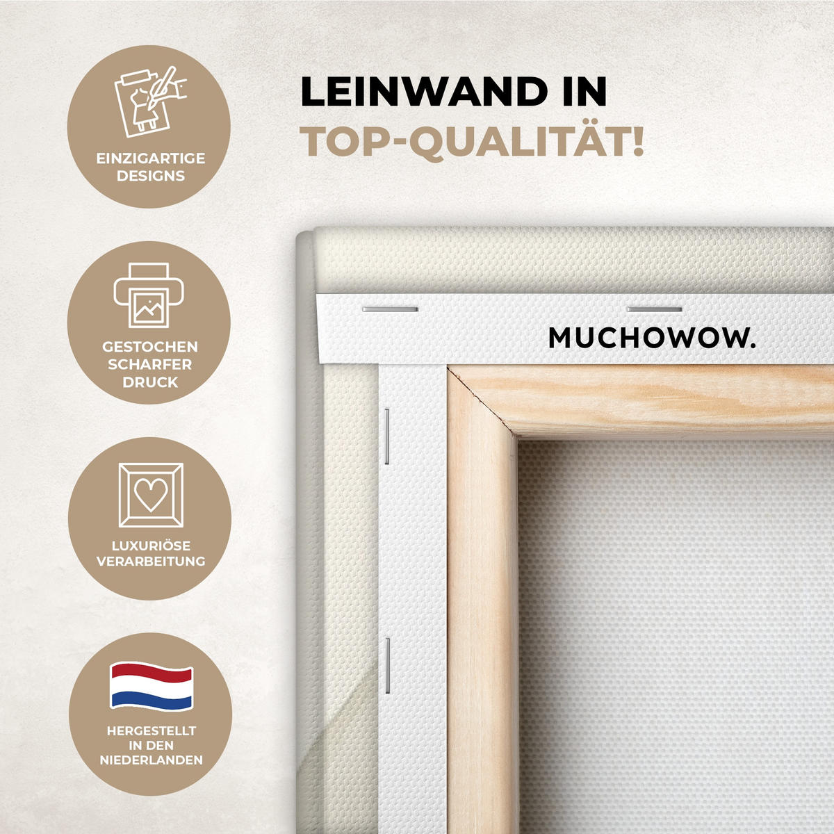 LEINWANDBILD Japandi - Abstrakt - Grün 90x140 cm - Salbeigrün, Textil (90/140cm) - MuchoWow