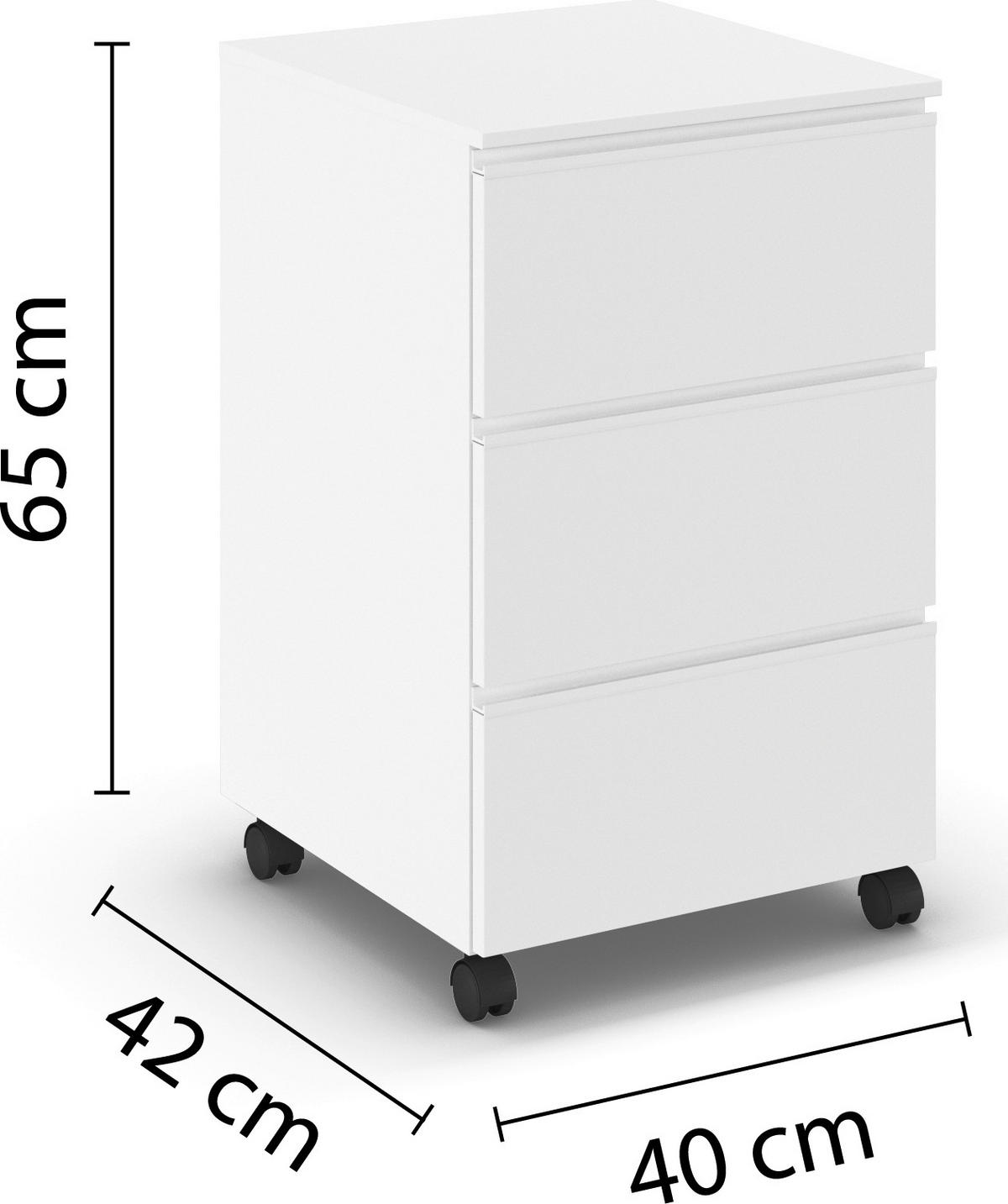 JUGENDZIMMER Joel in Weiß 5 teilig – mit 4türigem Kleiderschrank mit Spiegel, 140er Jugendbett, Nachttisch, Schreibtisch und Rollcontainer - Weiß, Holzwerkstoff (80/200/120cm)