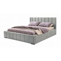 MARPUR Polsterbett NERO 180x200 cm mit Bettkasten und Lattenrost, Silber - Chromfarben/Silberfarben, Holz/Holzwerkstoff (180/200cm) - Marpur