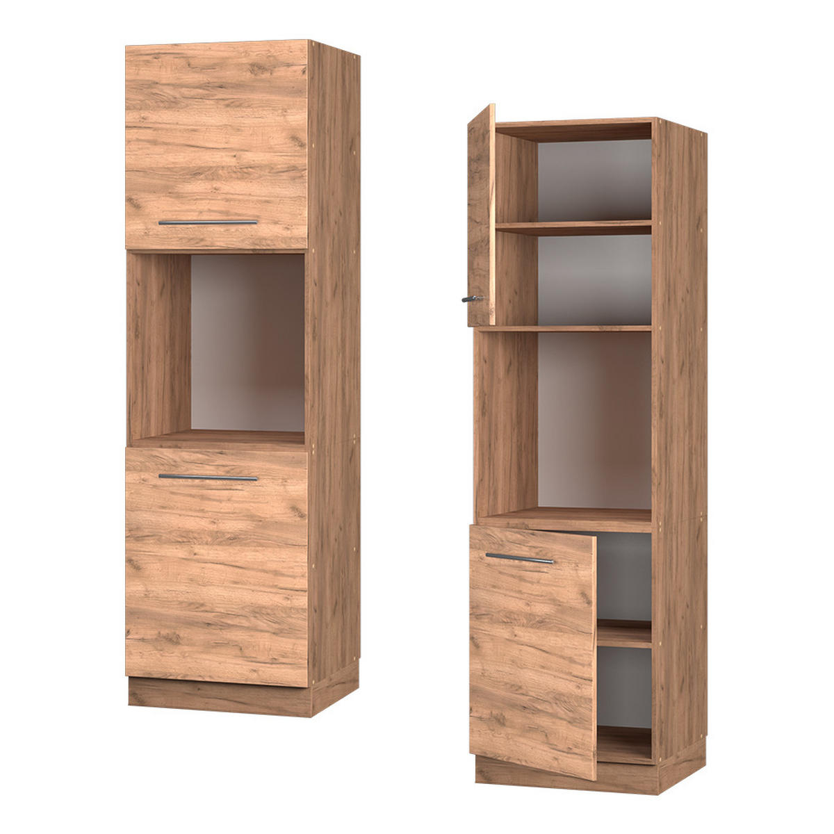 HERDUMBAUSCHRANK Fame-Line Goldkraft Eiche 60 cm offen - Honigeiche, Holzwerkstoff (60/206.8/58cm) - Vicco