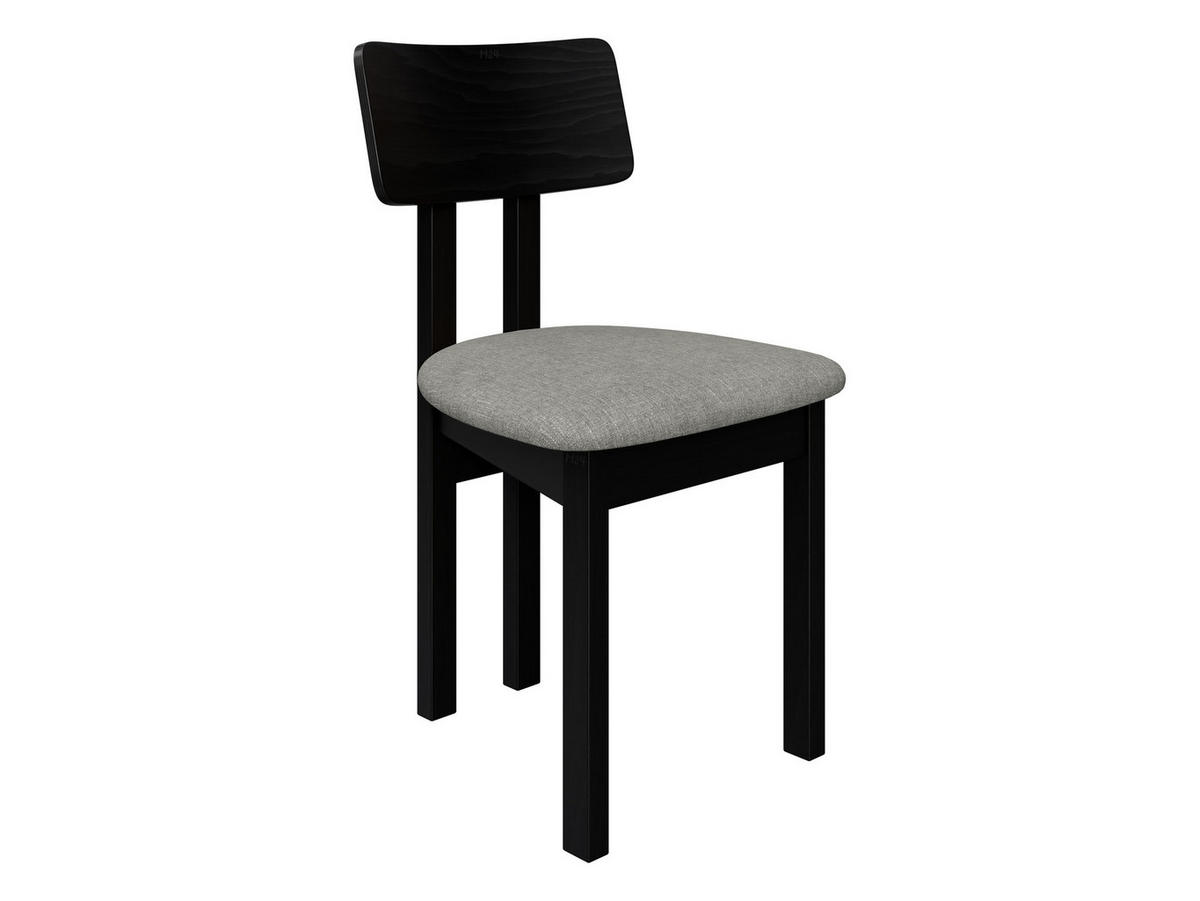 ESSZIMMERSTUHL Divo II - Hellgrau/Schwarz, Holz/Textil (47/85/48cm) - MIRJAN24