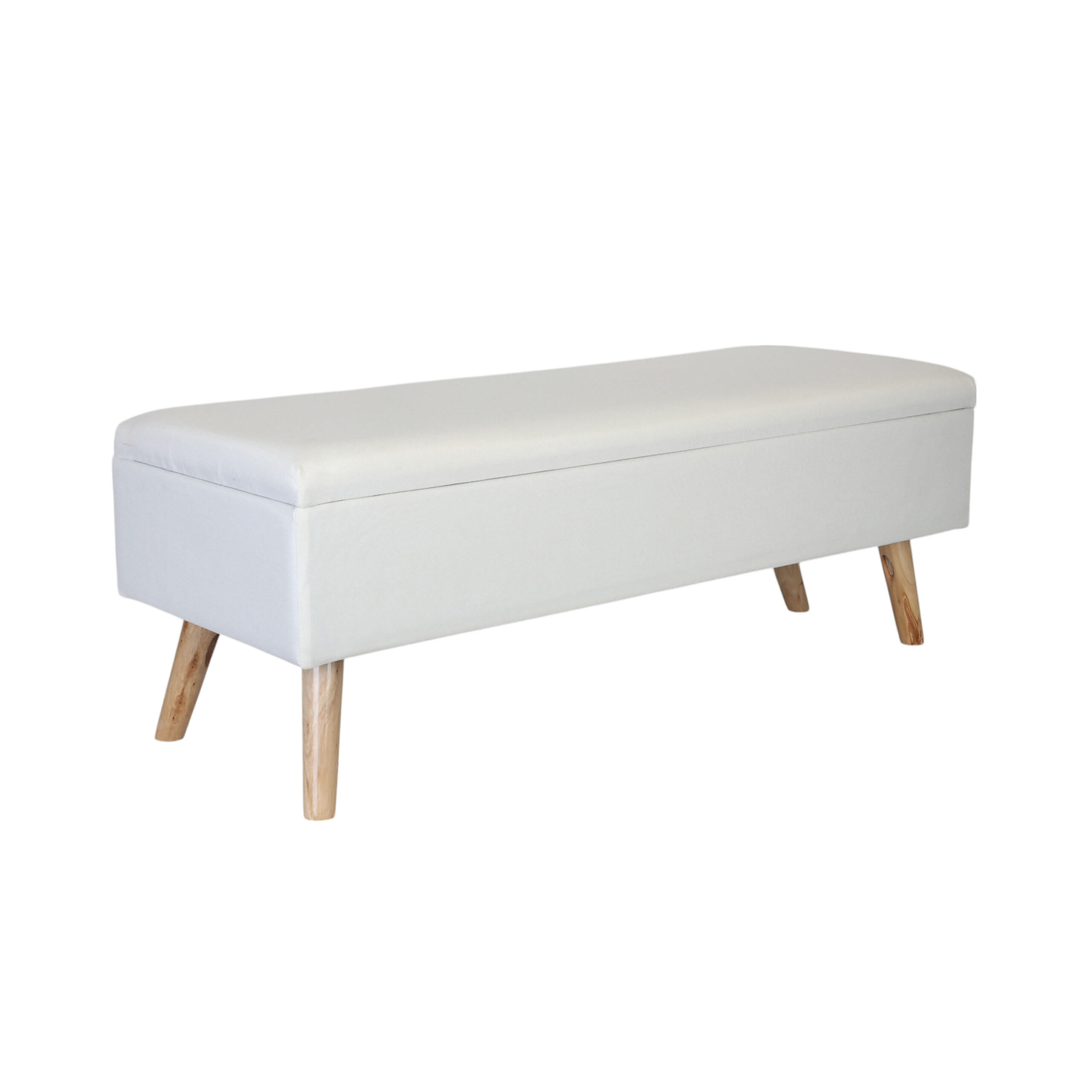 SITZBANK - Weiß, Holz/Holzwerkstoff (110/40/40cm) - Relaxdays
