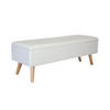SITZBANK - Weiß, Holz/Holzwerkstoff (110/40/40cm) - Relaxdays