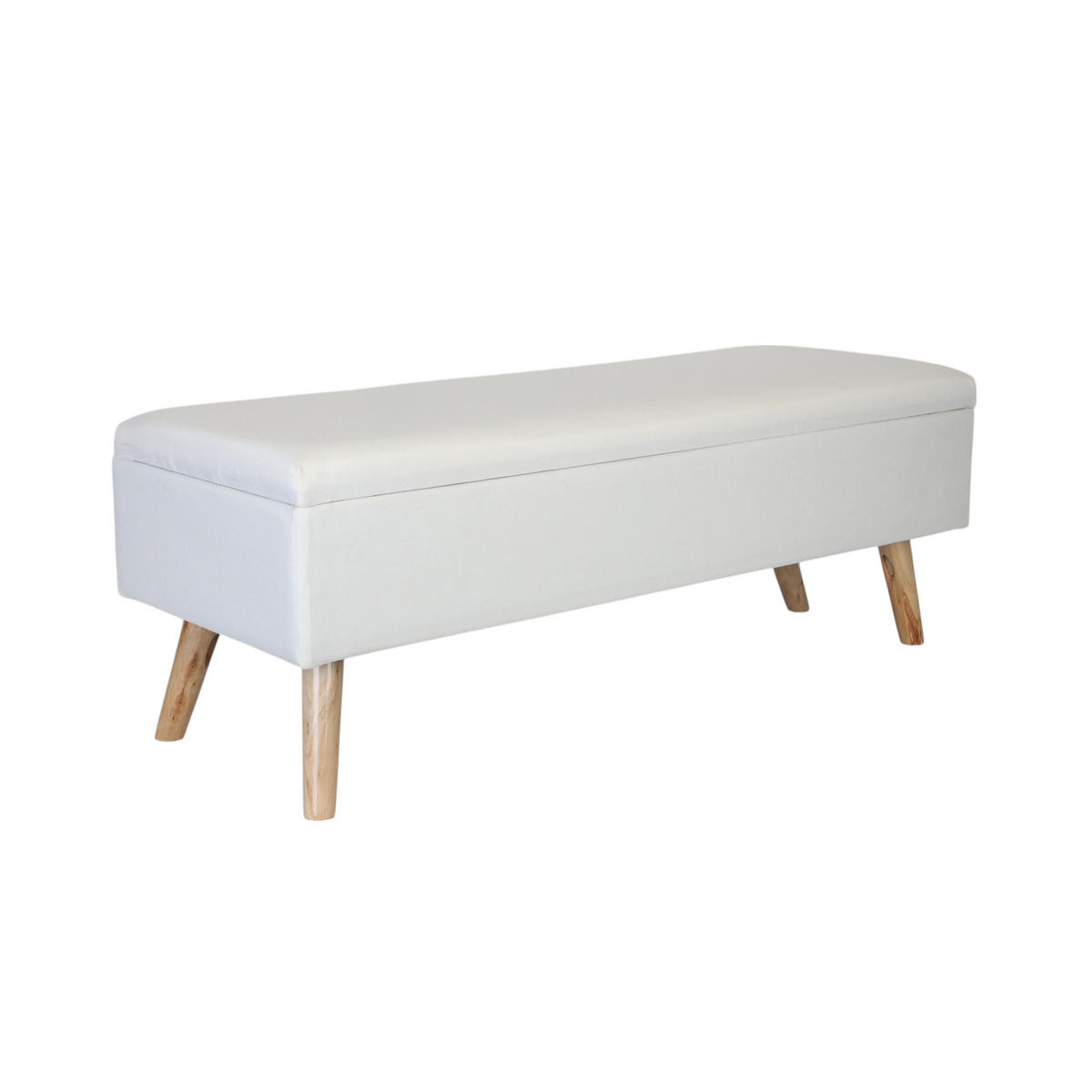 SITZBANK - Weiß, Holz/Holzwerkstoff (110/40/40cm) - Relaxdays