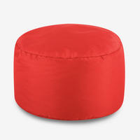 SITZPOUF Klassisch Rund - Rot, Kunststoff (38/20/38cm) - Veeva